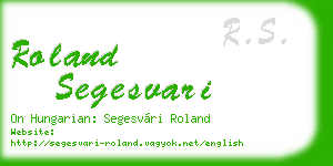 roland segesvari business card